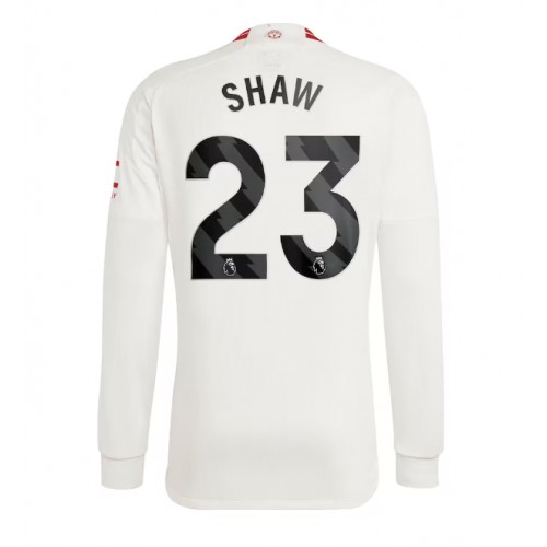 Pánský Fotbalový dres Manchester United Luke Shaw #23 2023-24 Třetí Dlouhý Rukáv
